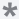 A small gray button which looks like an asterisk.