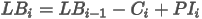 The liability balance in an operating lease for period i equals the liability balance for the previous period minus the cash payment plus the period interest.
