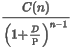 The present value of cash for period n, where n goes from one to the last period number of the schedule, equals the cash for period n divided by one plus the annual discount rate divided by the number of periods in the fiscal year, raised to the power of the period number minus one.