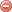 A small red circular button with a white line through it.