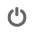 A gray power button icon on a white background.