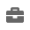 A gray briefcase icon on a white background.
