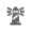 A gray arrow button on a white background.