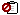 Small icon of a white clipboard with a red circle.