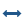 A horizontal double-pointed arrow.