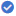 A blue circle with a white check mark in its center.