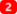 A red rectangle with a white number in its center and rounded corners.