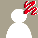 A silhouette of a person, with a red scribbled line in the upper-right corner of the image.