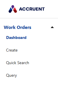 Quick Search navigation menu